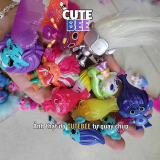 Set 10 nhân vật Quỷ lùn tinh nghịch Dreamworks Trolls mẫu mới - Mix mẫu không trùng