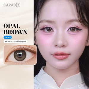 Kính áp tròng khoá ẩm 8H 1 Tháng Màu Nâu Cà Phê Sữa CARASE, Lens cận OPAL BROWN