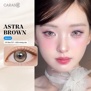 Kính áp tròng khoá ẩm 8H 1 Tháng Màu Nâu Tây CARASE, Lens cận ASTRA BROWN