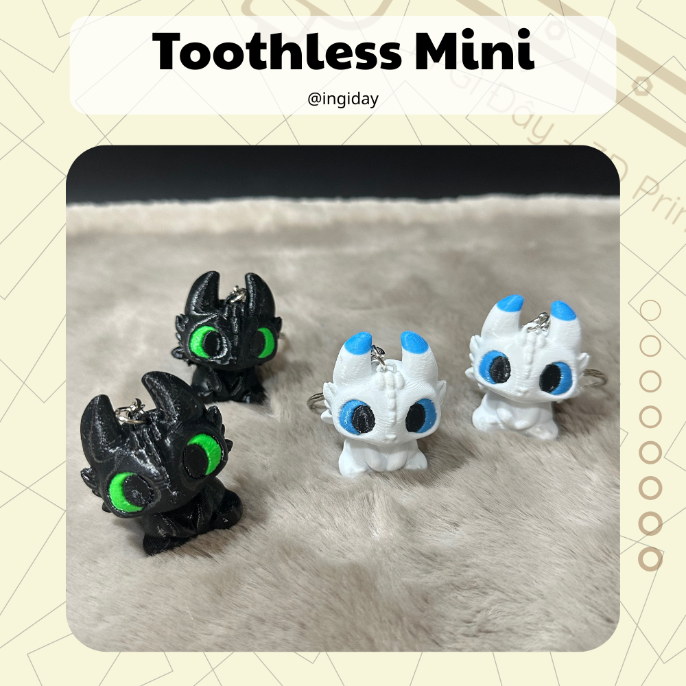 Móc Khóa Toothless Mini - Bí Kíp Luyện Rồng - Móc khóa rồng con siêu dễ ...