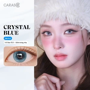 Kính áp tròng khoá ẩm 8H 1 Ngày Màu Xanh Pha Lê CARASE, Lens cận CRYSTAL BLUE