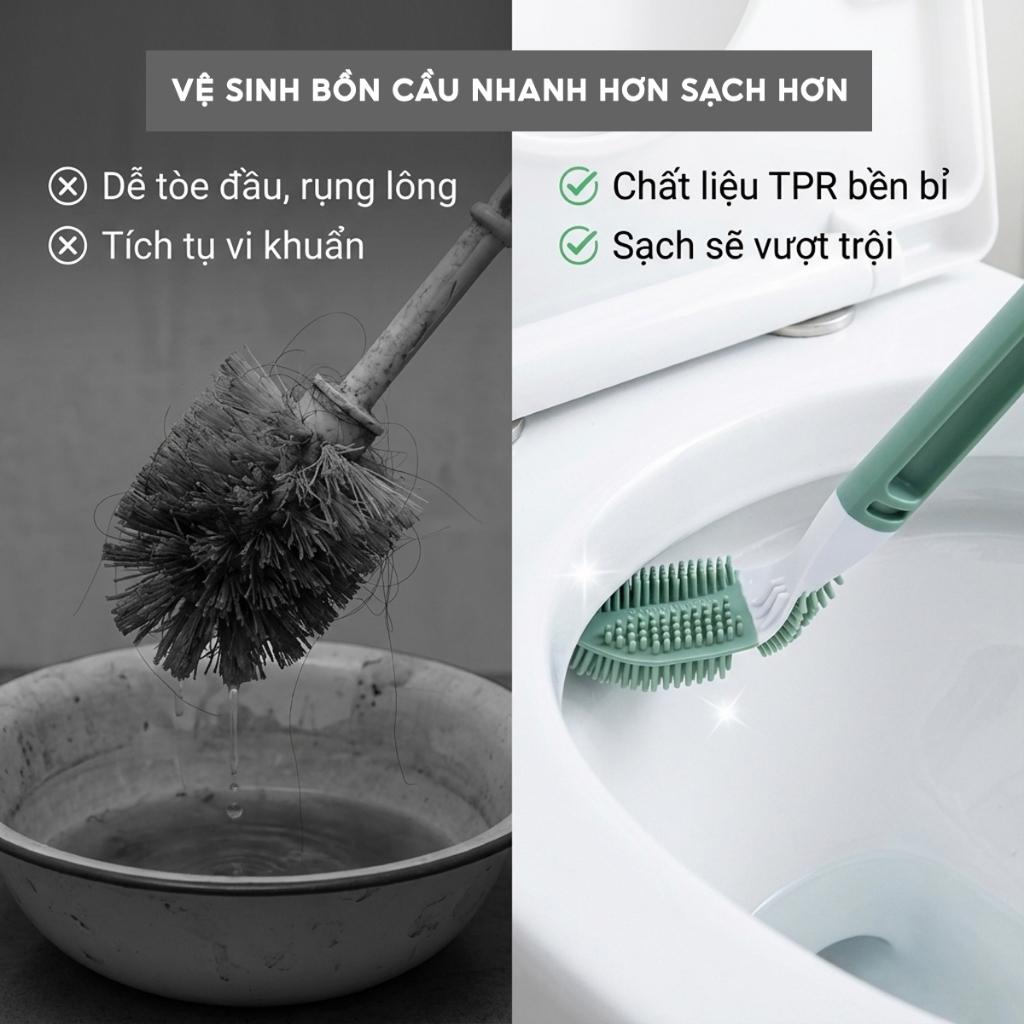 Thiết Kế Của Cọ Vệ Sinh Bồn Cầu Tiêu Chuẩn