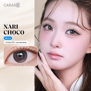 Kính áp tròng khoá ẩm 1 Ngày Màu Nâu Đồng CARASE, Lens cận NARI CHOCO