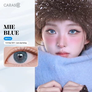 Kính áp tròng khoá ẩm 1 Ngày Màu Xanh Pha Lê Ánh Khói CARASE, Lens cận MIE BLUE
