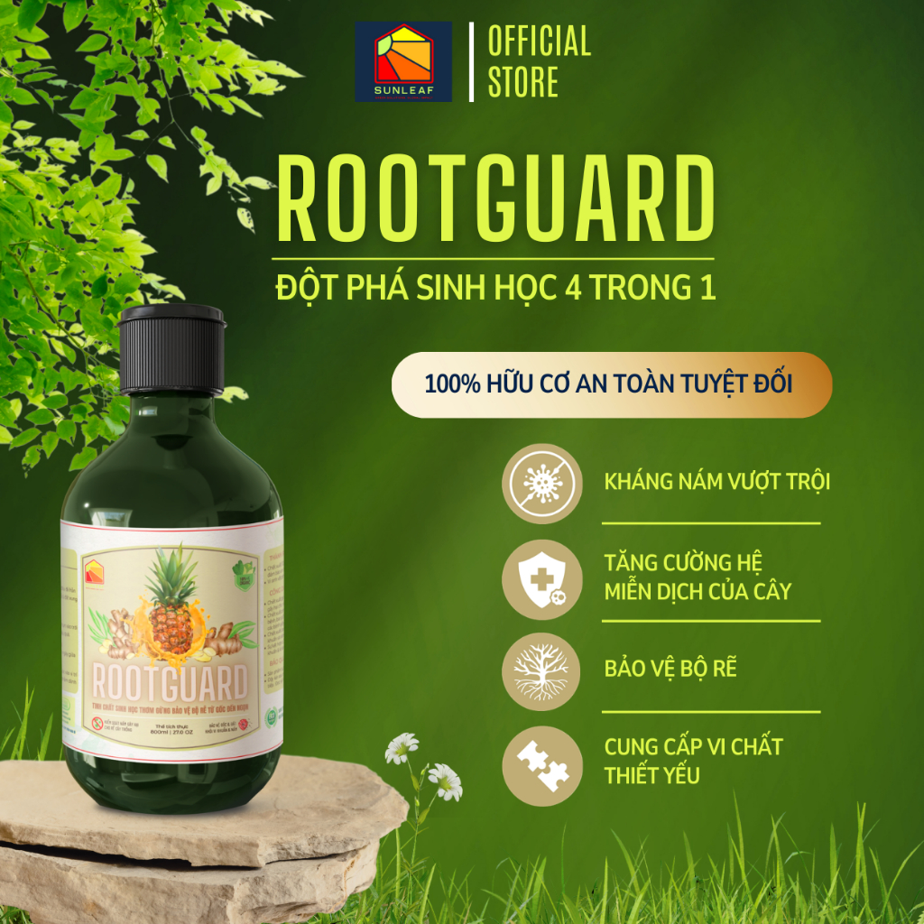 Combo Phòng Rệp Sáp Bọ Trĩ Nhện Đỏ | Nấm Lá | Kích Rễ & Bung Chồi | 100% Hữu Cơ | Rau, Phong Lan, Hoa Hồng | SUNLEAF