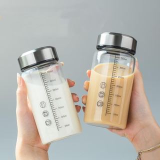 Bình thủy tinh chia vạch Ruby , Chịu nhiệt tốt , có lọc chặn trà , tặng kèm túi vải , và cọ rửa bình