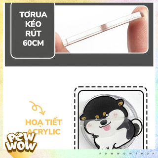 Lõi Tơrua Yoyo Móc Kéo Thẻ Tên Hình Chó Husky Dog Cún Yêu Biểu Cảm Hài Hước Dây Rút 60cm Tiện Lợi (Lõi Kéo)