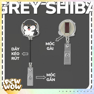 Lõi Tơrua Yoyo Móc Kéo Thẻ Tên Hình Chó Husky Dog Cún Yêu Biểu Cảm Hài Hước Dây Rút 60cm Tiện Lợi (Lõi Kéo)