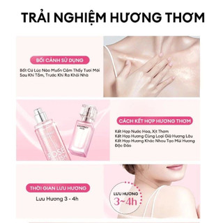 Xịt Thơm Body Mist Colorkey Rosé Shimmer Fragrance Mist Hương Thơm Ngọt Ngào 100ml Duduhouse