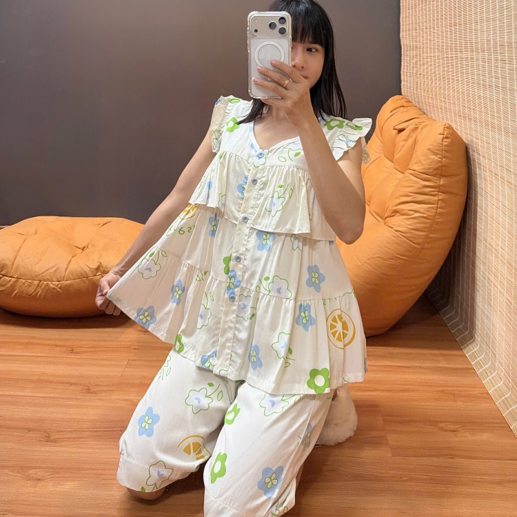 Bộ tole lanh lửng cánh tiên hàng thiết kế may kỹ 43-75kg - Nocnhasleepwear