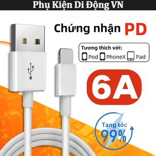 Cáp sạc nhanh dây mềm không xoắn 1m 2m an toàn chống chập cháy, chống quá nhiệt chuẩn MFi cho iPhone Type-C Android