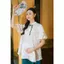 Set cách tân lụa Thanh Mai, chất liệu lụa dập nổi phối tay bồng BST Phong Hoa 2026 BY L'AMME