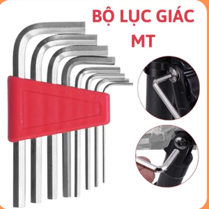 Bộ lục giác MT 10 chi tiết,bộ hoa thị,bộ 10 cờ lê lục giác đa năng,cây lục giác đầu bi,bộ tô vít,bộ tuốc nơ vít,tua vít