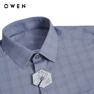 Owen - Áo sơ mi dài tay Regular Fit AR256056DT màu Xanh chất liệu Knit seamless