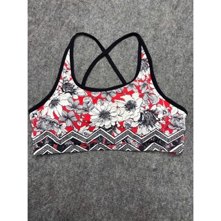 Áo bra thể thao, áo tập gym yoga cho nữ họa tiết hoa phối zigzag nổi bật