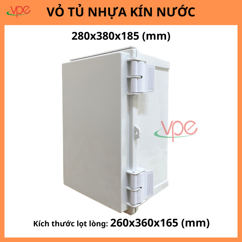 Vỏ tủ nhựa kín nước nhựa ABS 280x380x185