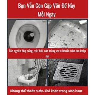 Homee.cok (Mua 2 tặng 1) Bột Thông Tắc Cống - Thông Cống Nhà Tắm, Lavabo, Bồn Rửa Chén, Đường Ống Thoát Nước Đa Năng