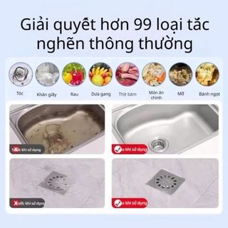 Homee.cok (Mua 2 tặng 1) Bột Thông Tắc Cống - Thông Cống Nhà Tắm, Lavabo, Bồn Rửa Chén, Đường Ống Thoát Nước Đa Năng