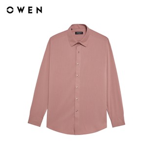 Owen - Áo sơ mi dài tay Slim Fit AS255067D màu Nâu chất liệu Modal Lenzing