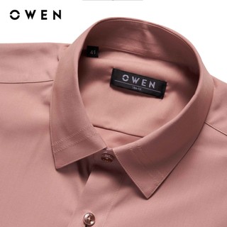 Owen - Áo sơ mi dài tay Slim Fit AS255067D màu Nâu chất liệu Modal Lenzing