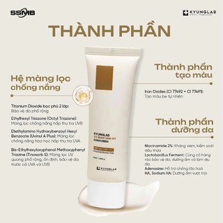 Kem Chống Nắng Nâng Tone KyungLab UV Phiên Bản Mới Nhất SPF50+ PA++++ 50ml - Bebeau