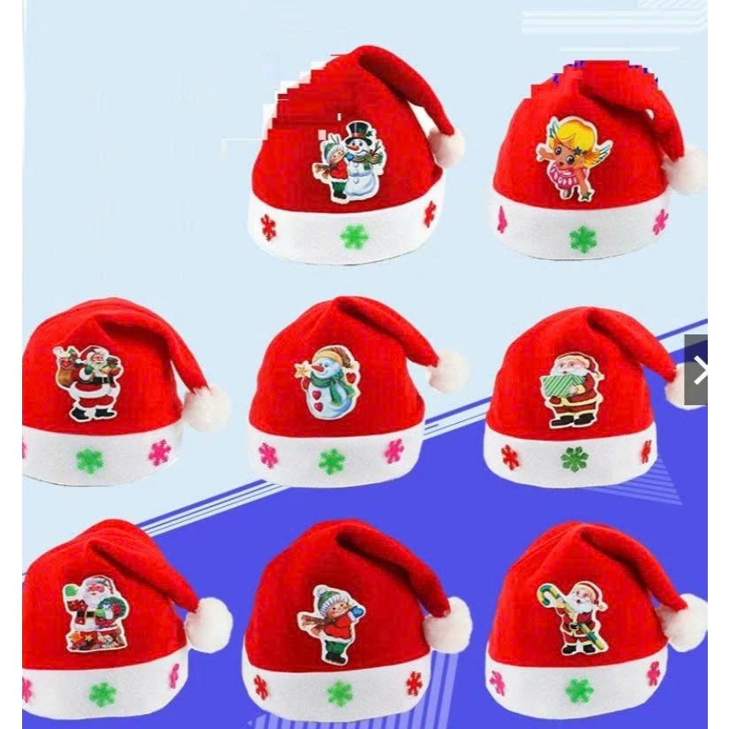Mũ Ông Già Noel Giữ Ấm Mùa Đông Cho Người Lớn Và Trẻ Em, Mũ Giáng Sinh Bằng Vải Lông Cao Cấp