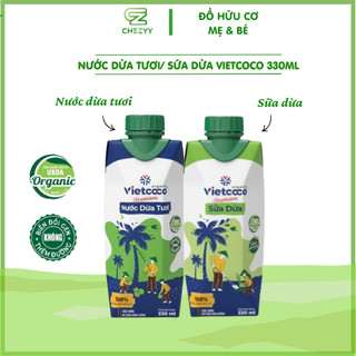 Sữa dừa, nước dừa tươi giải khát hữu cơ VIetcoco chai 330ml