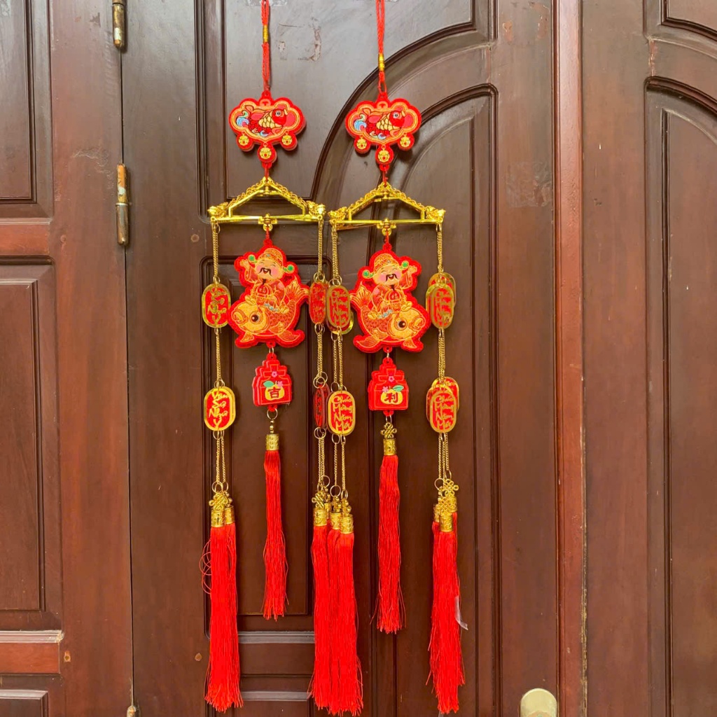 Chuông Thần Tài Cưỡi Cá Chép Trang Trí Tết - Đón Năm Mới.