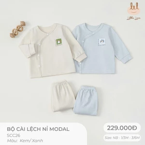 Bộ cài lệch nỉ modal dành cho bé Lil Little Love (SCC26)