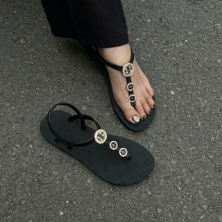 [SANDAL XỎ NGÓN] GIÀY SANDAL XỎ NGÓN GẮN CHARM XINH ĐẾ CÓ 3 MÀU CHẤT LIỆU CAO SU PHÙ HỢP THỜI TRANG