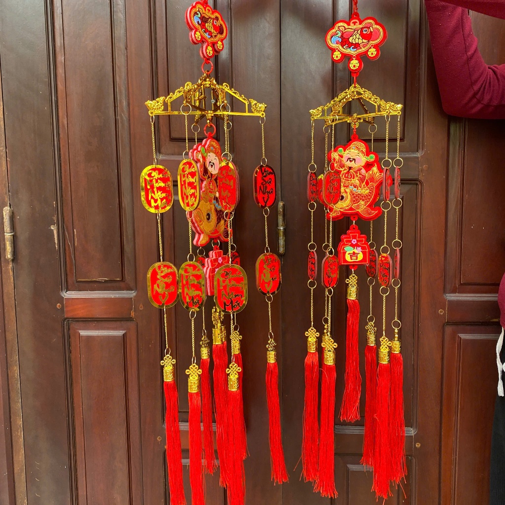 Chuông Thần Tài Cưỡi Cá Chép Trang Trí Tết - Đón Năm Mới.