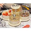 Hộp đựng trái cây xoay trang trí năm mới, khay đựng trái cây sấy khô cao cấp, khay đựng kẹo, đồ ăn nhẹ sang trọng