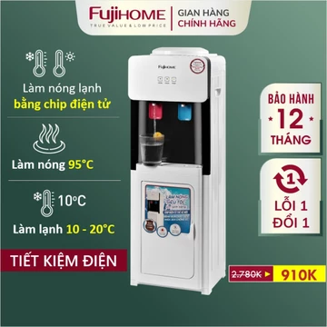 Cây nước nóng lạnh Nhập Khẩu FUJI WD2002E, bình lọc tủ máy lọc nước nóng lạnh tự ngắt mini uống