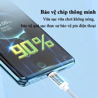 Cáp Sạc Nhanh 66W Bọc Nylon Bền Bỉ Hỗ Trợ PD QC Tương Thích iPhone 16 15  14 13 12 11 OPPO Samsung Xiaomi