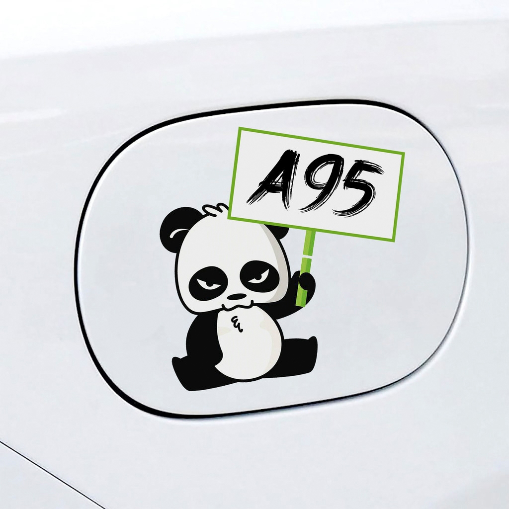 Tem sticker dán nắp bình xăng dầu ô tô, decal xăng A95 dầu diesel 0,001, sticker trang trí ô tô xe hơi
