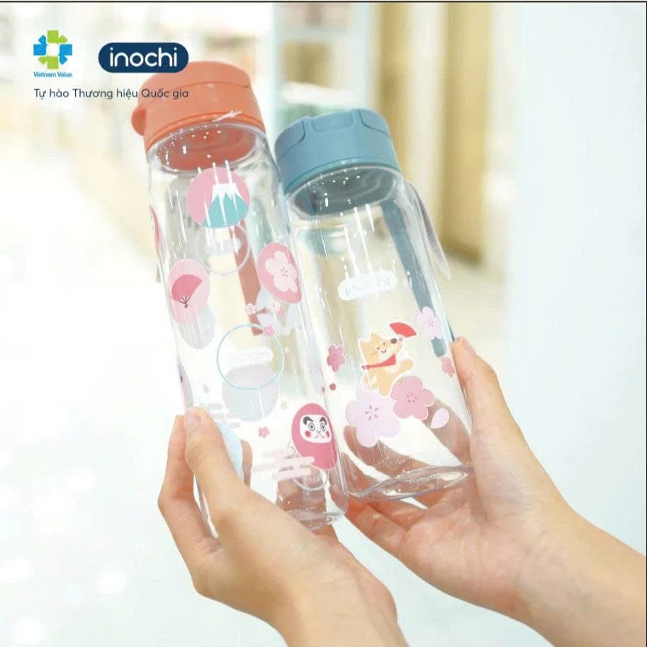 Bình Nước Kita Fami 350/500/700 ml - Inochi HIN.BIKF Nhiều Màu, Chất liệu Tritan sang trọng và an toàn - Fahasa
