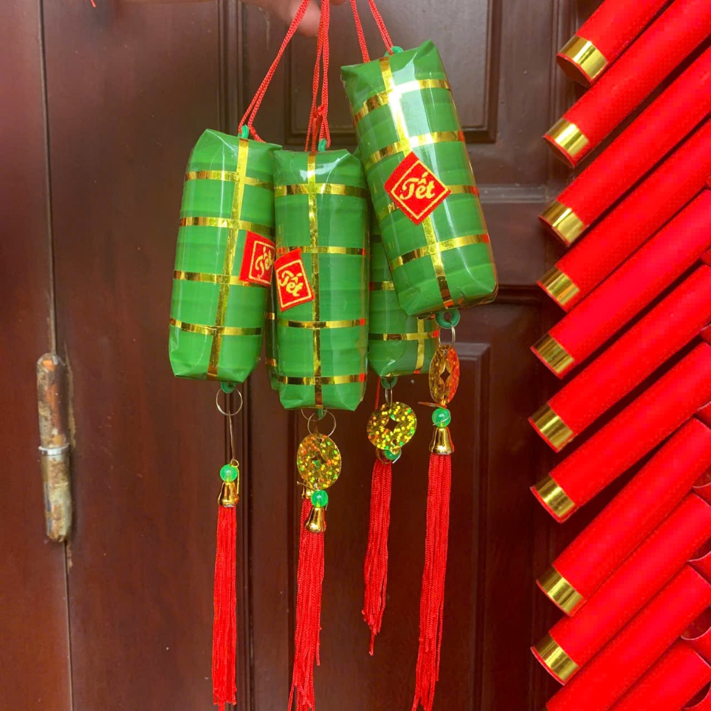 Set 5 Đồ Decor Bánh Trưng Bánh Tét Đón Tết - Ngày Xuân.