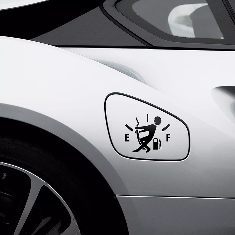 Tem sticker dán nắp bình xăng dầu ô tô, decal xăng A95 dầu diesel 0,001, sticker trang trí ô tô xe hơi