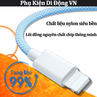 Cáp sạc nhanh 66W bọc nylon siêu bền, hỗ trợ PD QC, tương thích iPhone 11–15 OPPO Samsung Xiaomi và nhiều hãng khác