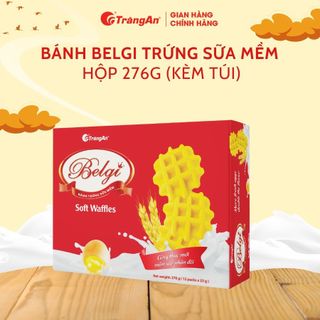 [PHIÊN BẢN GIỚI HẠN TẾT] Bánh Belgi trứng sữa mềm hộp 276g kèm túi xách 10 HỘP/THÙNG | Tràng An Official