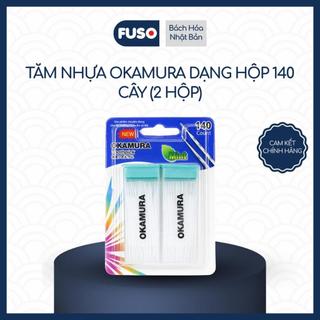 Tăm Nhựa 2 Đầu Okamura Dạng Hộp 140 Cây (2 Hộp)