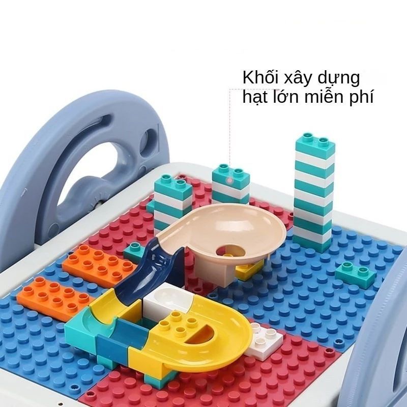 Bàn xếp hình đa năng cho bé, bảng vẽ cho trẻ em, đồ chơi giáo dục 3 trong 1, bàn học cho bé, quà tặng cho bé