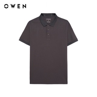 Owen - Áo polo Bodyfit APV257138 màu Xám đậm chất liệu CVC Spandex
