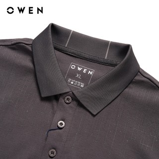 Owen - Áo polo Bodyfit APV257138 màu Xám đậm chất liệu CVC Spandex