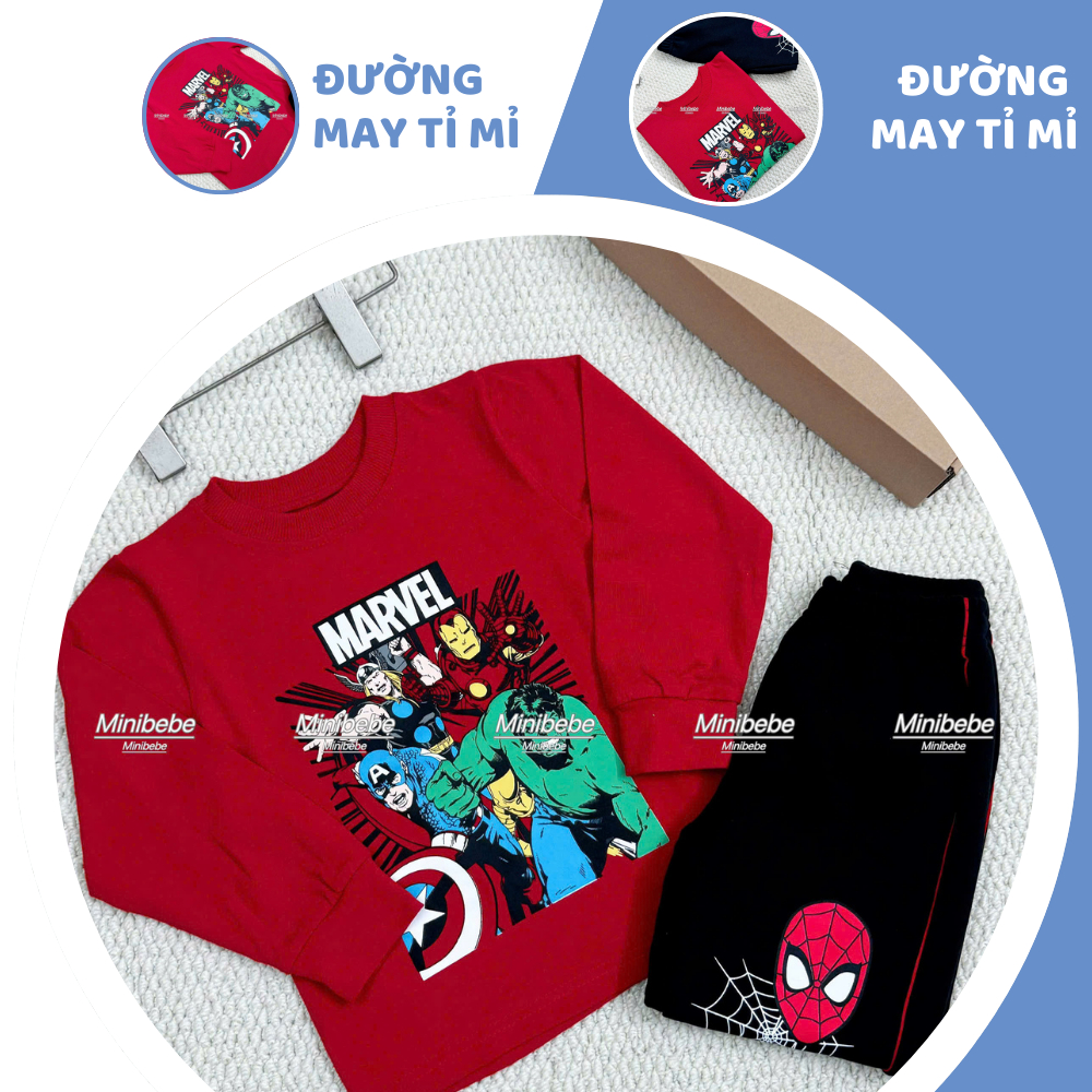 [À ƠI SHOP] K38- bộ dài áo đỏ marvel - a210.427