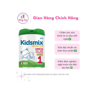 [Hàng Pháp] Sữa Kidsmix Advanced số 1,2,3 800g cho bé 0-12 tháng, 1tuổi trở lên,DHA HMOs tăng đề kháng,canxi,D3 tăng cao