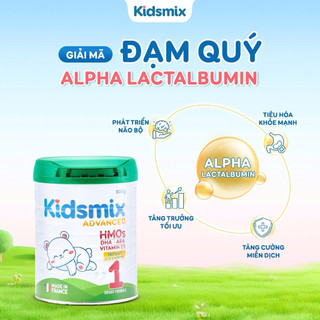 [Hàng Pháp] Sữa Kidsmix Advanced số 1,2,3 800g cho bé 0-12 tháng, 1tuổi trở lên,DHA HMOs tăng đề kháng,canxi,D3 tăng cao