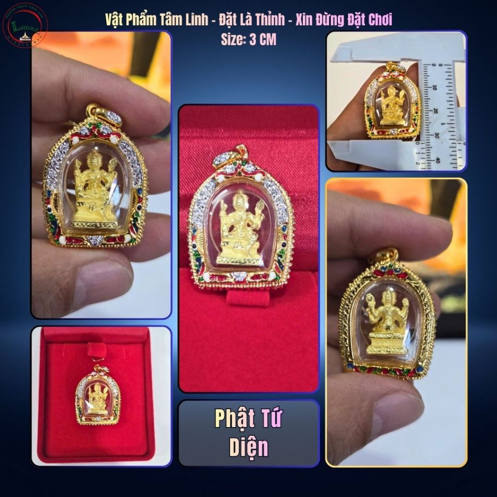 Mặt Dây Chuyền Tứ Diện Vàng 5K – Phụ Kiện Đeo Cổ Nổi Bật