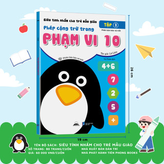 Sách - Combo 3 Cuốn Siêu Tính Nhẩm Cộng Trừ Cho Trẻ Mẫu Giáo Phạm Vi 10,20,50