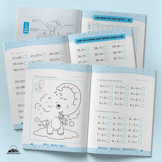 Sách - Combo 3 Cuốn Siêu Tính Nhẩm Cộng Trừ Cho Trẻ Mẫu Giáo Phạm Vi 10,20,50